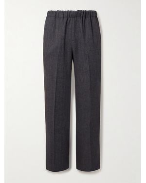 Piacenza 1733 Gerade geschnittene Hose aus einer Mischung aus Wolle - Blau