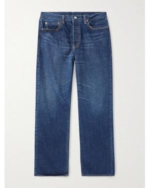 Remi Relief 1954 Straight-Leg Cropped Distressed Jeans - Blue