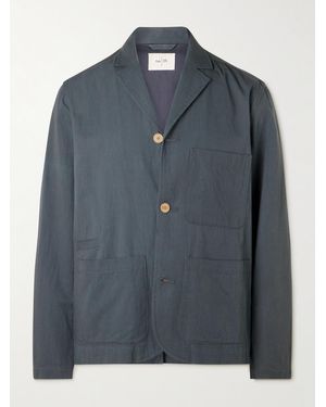 Folk Unstructured Cotton-Twill Blazer - Blue