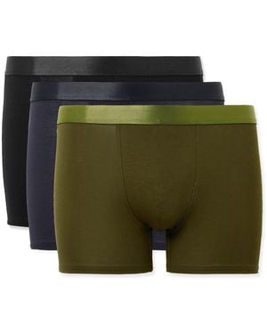 CDLP Three-Pack Stretch-Tencel Lyocell Boxer Briefs - Green