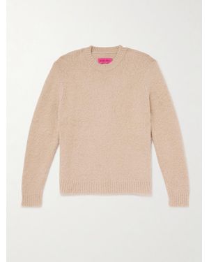 The Elder Statesman Thistle Brushed Suri Alpaca-blend Jumper - White