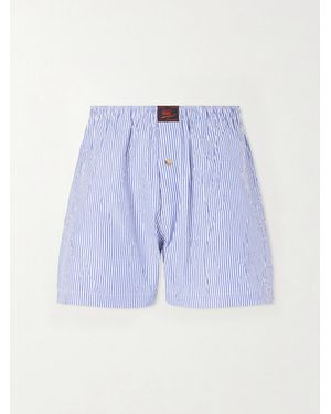 Willy Chavarria Willy Woven Cotton Straight-leg Boxer Shorts - Blue
