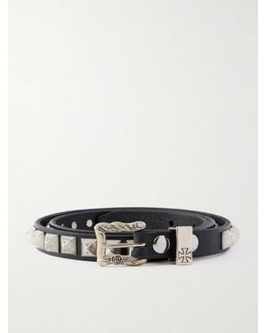Enfants Riches Deprimes 2cm Studded Leather Belt - White