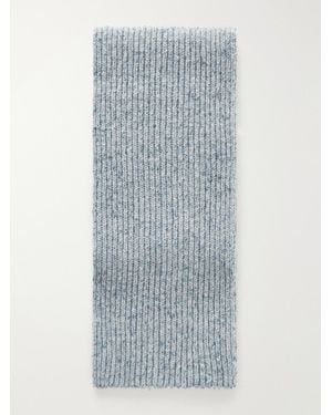 Inis Meáin Ribbed Cashmere Scarf - Blue