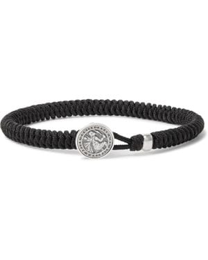 David Yurman St. Christopher Woven Sterling Silver Bracelet - Black