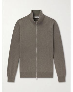 Brunello Cucinelli Cashmere Zip-Up Jumper - Grey