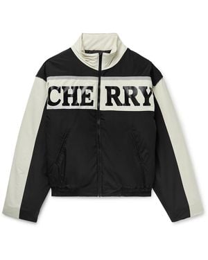 CHERRY LA Pit Crew Logo-Print Padded Shell Jacket - Black