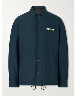 Visvim Embroidered Wool And Silk-Blend-Gabardine Jacket - Blue