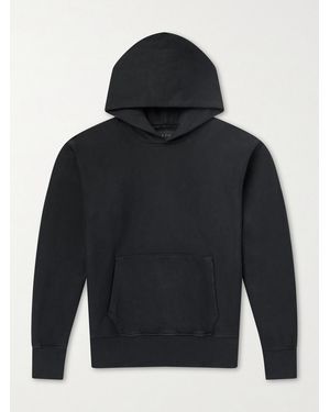 Les Tien Heavyweight Structured-Fleece Cotton-Jersey Hoodie - Blue