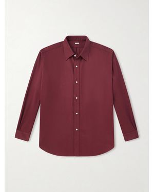 A.PRESSE Cotton-twill Shirt - Red
