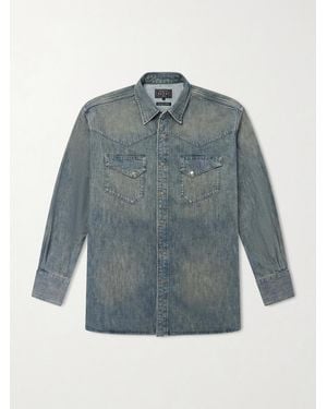 Beams Plus Western Double Dye Denim Shirt - Blue