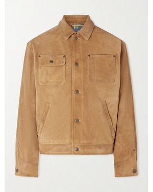 Polo Ralph Lauren Suede Trucker Jacket - Natural