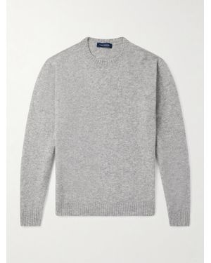 Thom Sweeney Pullover aus einer gebürsteten Kaschmirmischung - Grau