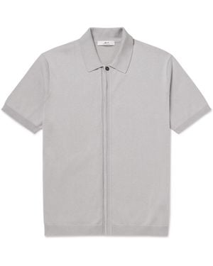 MR P. Organic Cotton And Silk-Blend Shirt - Gray