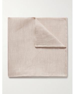 MR P. Slub Linen Pocket Square - Natural