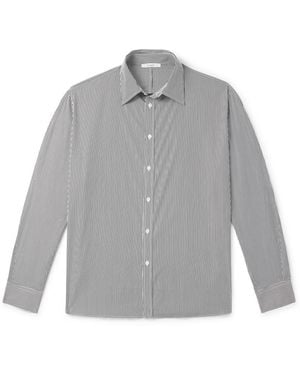Givenchy Striped Cotton-Poplin Shirt - Gray