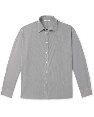 Givenchy Striped Cotton-Poplin Shirt - Gray
