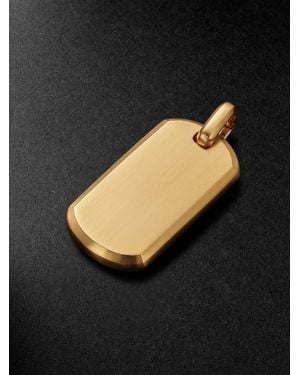 David Yurman Chevron Tag Brushed 18-Karat Pendant - Black