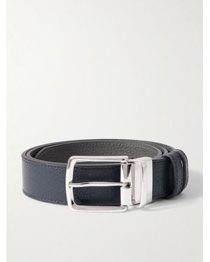 MR P. Wendbarer Gürtel aus vollnarbigem Leder - Blau
