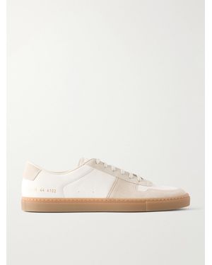 Common Projects Bball Duo Suede-Trimmed Leather Sneakers - White