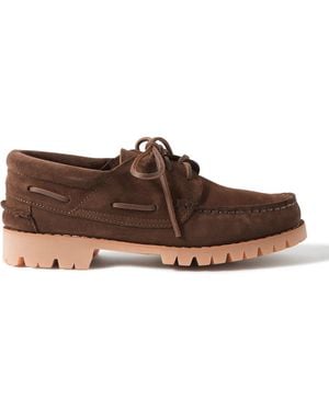 MR P. Caspian Suede Boat Shoes - Brown