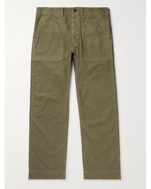 RRL Cotton-Herringbone Trousers - Green