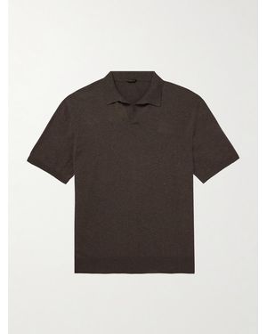 Rubinacci Positano Cotton Polo Shirt - Grey