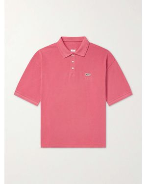 Visvim Logo-embroidered Cotton Polo Shirt - Pink