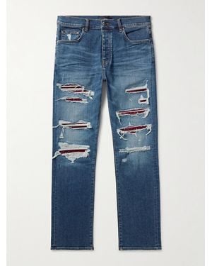 Amiri Jeans Slim-Fit Effetto Consumato Con Finiture - Blu