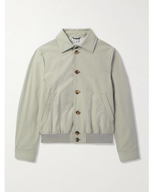 Brunello Cucinelli Bomberjacke aus Twill aus einer Baumwollmischung - Grün