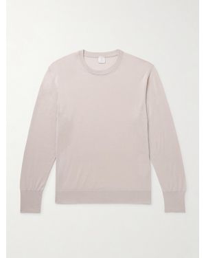 Eleventy Slim-fit Wool Sweater - Natural