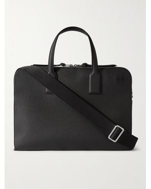 Loewe Goya Full-Grain Leather Briefcase - Black