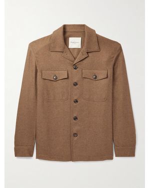 Piacenza 1733 Cashmere And Silk-blend Overshirt - Brown
