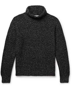 Inis Meáin Organic Cashmere Rollneck Sweater - Black