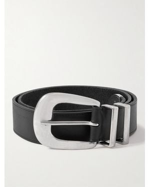 Celine 3.5cm Leather Belt - Schwarz