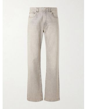 Jeanerica Vega Straight-Leg Mid-Rise Cotton-Blend Jeans - Grey