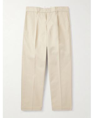 Wacko Maria Dickies® gerade geschnittene Hose aus Gabardine mit Falten - Natur