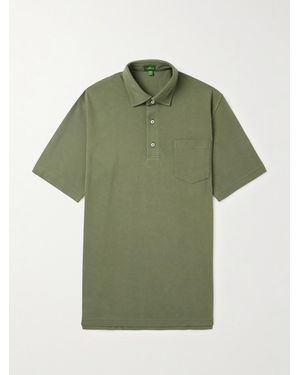 Sid Mashburn Peri Logo-Embroidered Pima Cotton-Piqué Polo Shirt - Green