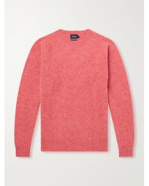 Drake's Brushed Wool Sweater - Pink