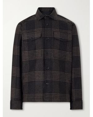Rag & Bone Austin Prince Of Wales Wool-Blend Overshirt - Black
