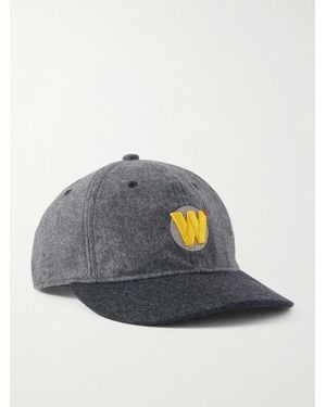 WTAPS Baseballkappe aus Flanell aus einer Wollmischung mit Logostickerei - Blau