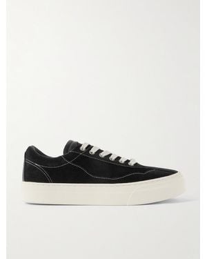 Omni Dellow Leather-Trimmed Suede Sneakers - Nero