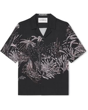 MANAAKI Waihi Tapu Printed Lyocell Shirt - Black