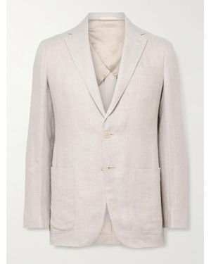 Kingsman Sakko aus Leinen-Twill - Natur