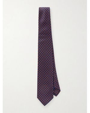 Drake's 8cm Printed Silk-twill Tie - Purple