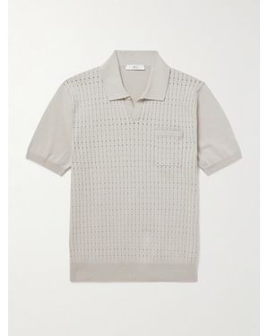 MR P. Pointelle-knit Organic Cotton Polo Shirt - White