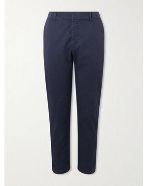 Barena Tapered Stretch-Cotton Gabardine Trousers - Blue