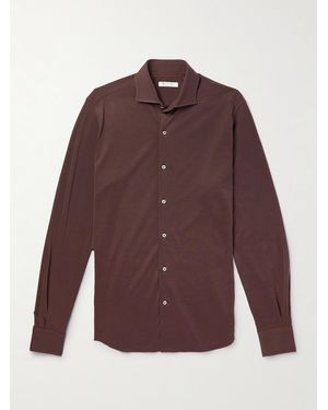 Loro Piana Andrew Wool-piqué Shirt - Purple