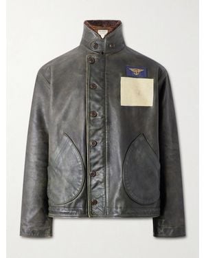 RRL Leather Jacket - Grey