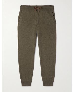 Loro Piana Harrison Tapered Cashmere Joggers - Green